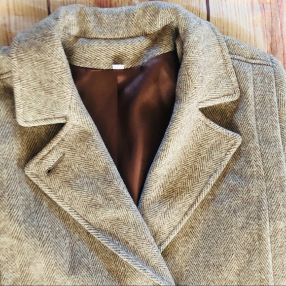 Vintage Wool Nylon Tweed Herringbone Coat ILGWU - Picture 5 of 12